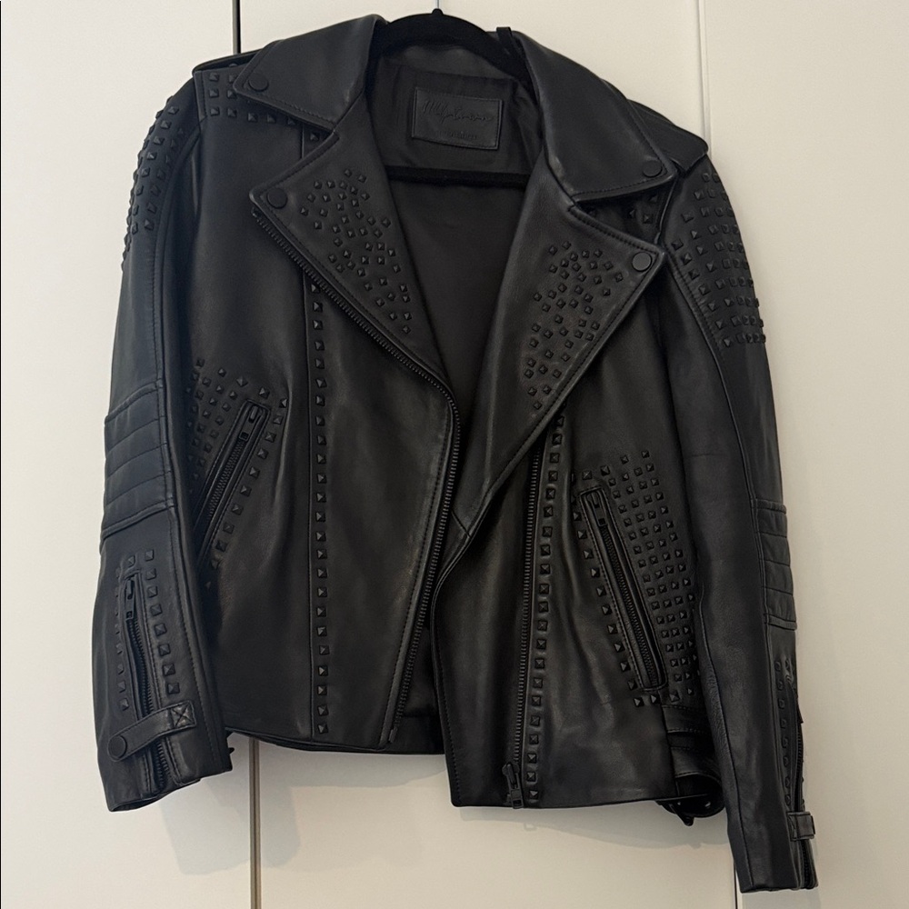 Studded Black Leather Jacket